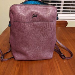 Gabs Diva Italian Leather Backpack Purple with neon lining